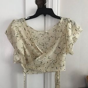 Floral wrap crop top